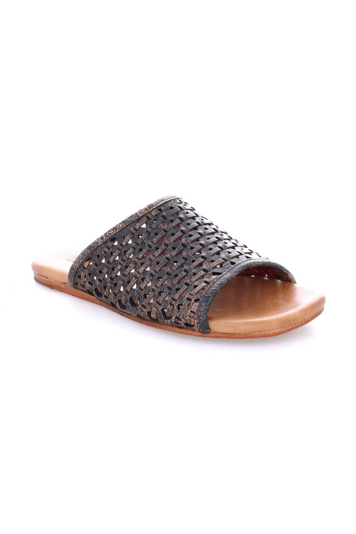 BED STU: MINERVA SLIDE SANDALS - BLACK LUX