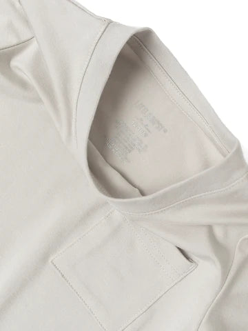 LITTLE BIPSY: LONG SLEEVE BAMBOO POCKET TEE - FOG