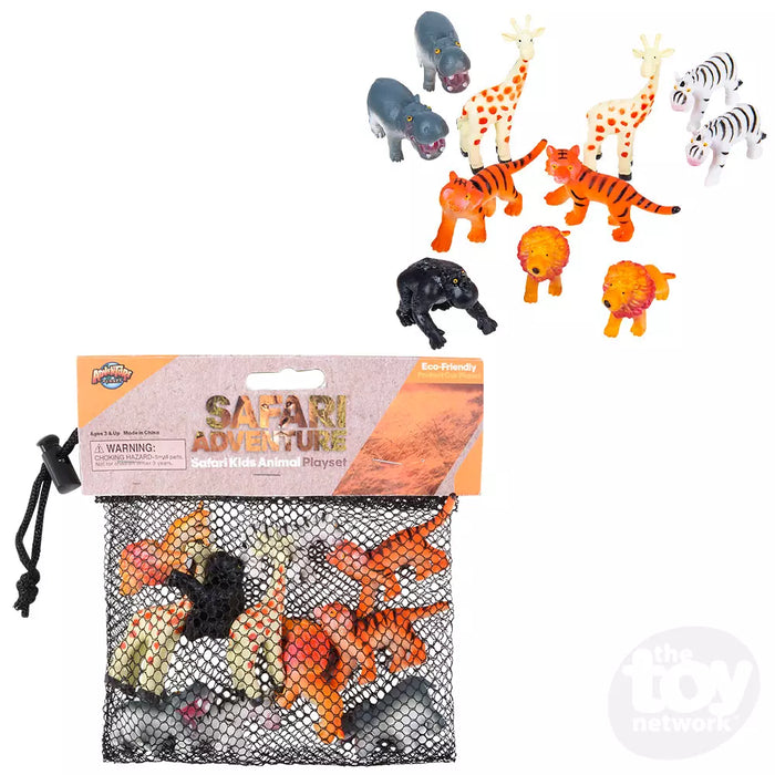 ADVENTURE PLANET: SAFARI KIDS MESH BAG PLAY SET - 12 PIECE