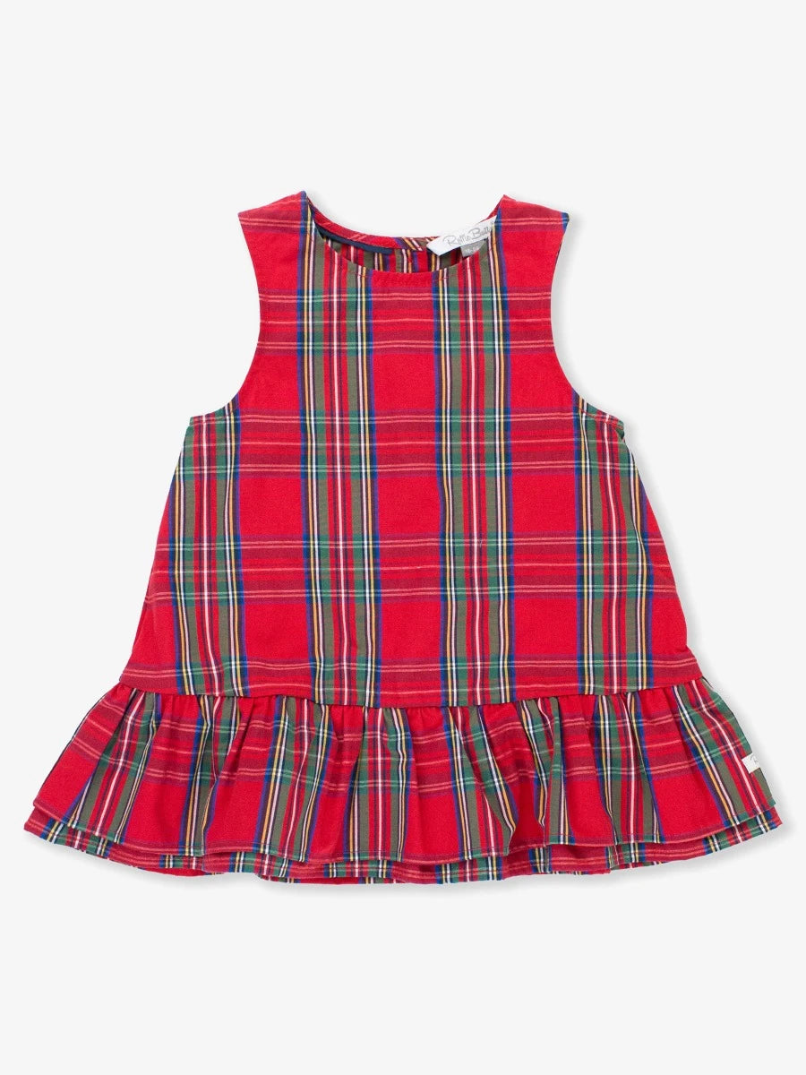 RUFFLE BUTTS: JUMPER DRESS - TIS THE SEASON PLAID