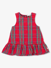 RUFFLE BUTTS: JUMPER DRESS - TIS THE SEASON PLAID