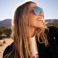 DIME: TARZANA BRUSHED GOLD + BROWN GRADIENT POLARIZED SUNGLASSES