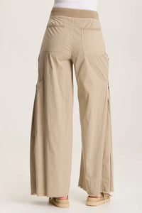 XCVI: COLINE POPLIN WIDE LEG PANT - TANGLEWOOD PIGMENT
