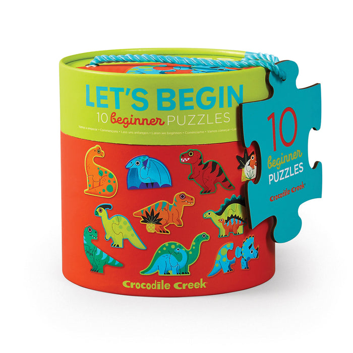 CROCODILE CREEK: LET'S BEGIN 2-PIECE PUZZLE - DINOSAURS
