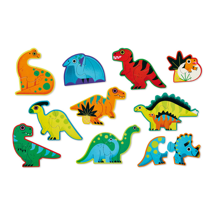 CROCODILE CREEK: LET'S BEGIN 2-PIECE PUZZLE - DINOSAURS