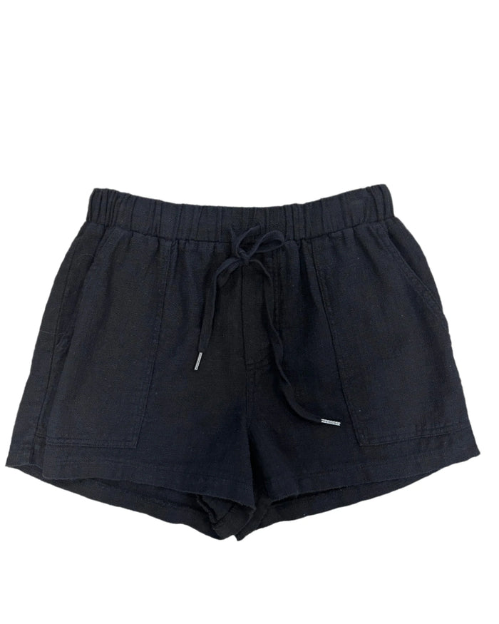 BOBI: WIDE LEG SHORT WITH POCKETS - BLACK