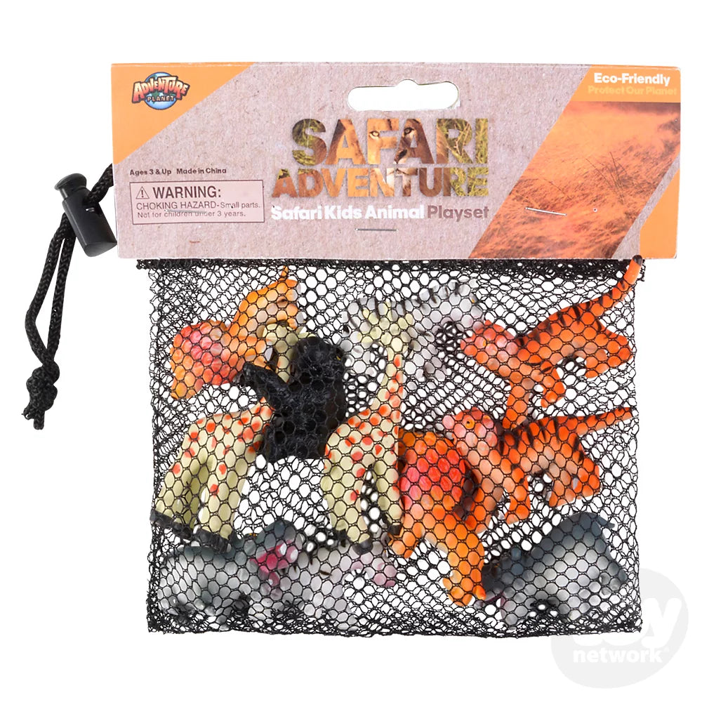 ADVENTURE PLANET: SAFARI KIDS MESH BAG PLAY SET - 12 PIECE