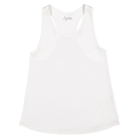AZARHIA: RACER BACK TANK TOP - WHITE
