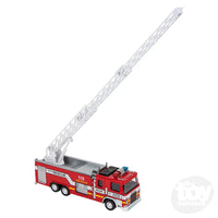 DIE-CAST PULL BACK LIGHT/SOUND FIRE ENGINE 1:32 SCALE - 7"