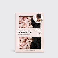 KITSCH: SATIN SLEEP SCRUNCHIES 5PC - ASSORTED