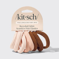 KITSCH: SEAMLESS HAIR ELASTICS 8PC SET- ROSEWOOD