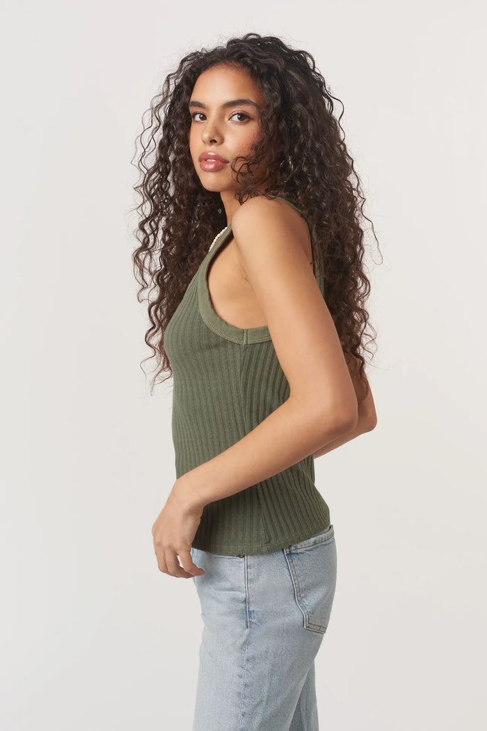 PROJECT SOCIAL T: COOPER SWEATER RIB TANK - ROSEMARY