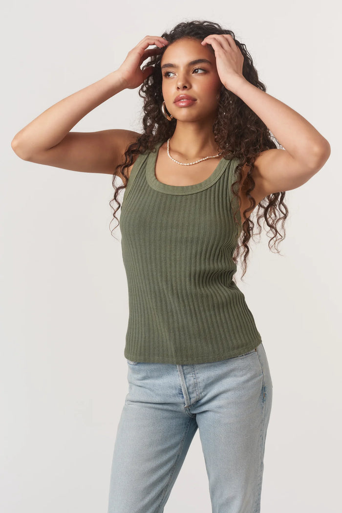 PROJECT SOCIAL T: COOPER SWEATER RIB TANK - ROSEMARY