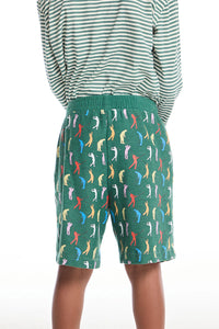 CHASER: ALLOVER GOLFERS BOYS SHORTS - GREEN