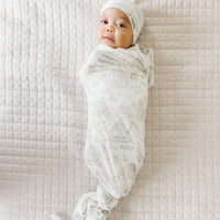 COPPER PEARL: GAGE KNIT SWADDLE BLANKET
