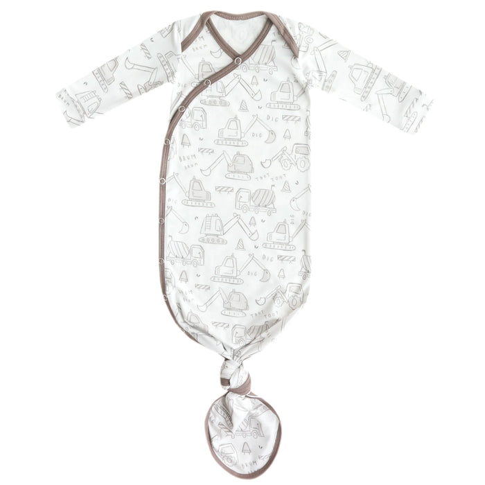 COPPER PEARL: GAGE  NEWBORN KNOTTED GOWN