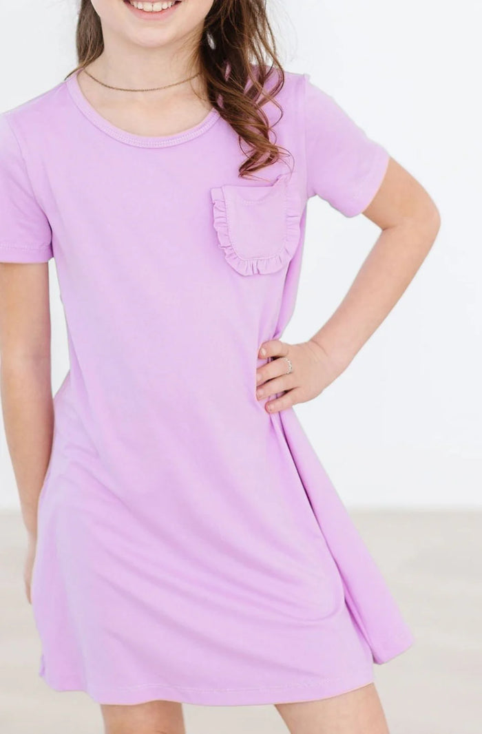 MILA & ROSE: BRIGHT LILAC T-SHIRT DRESS