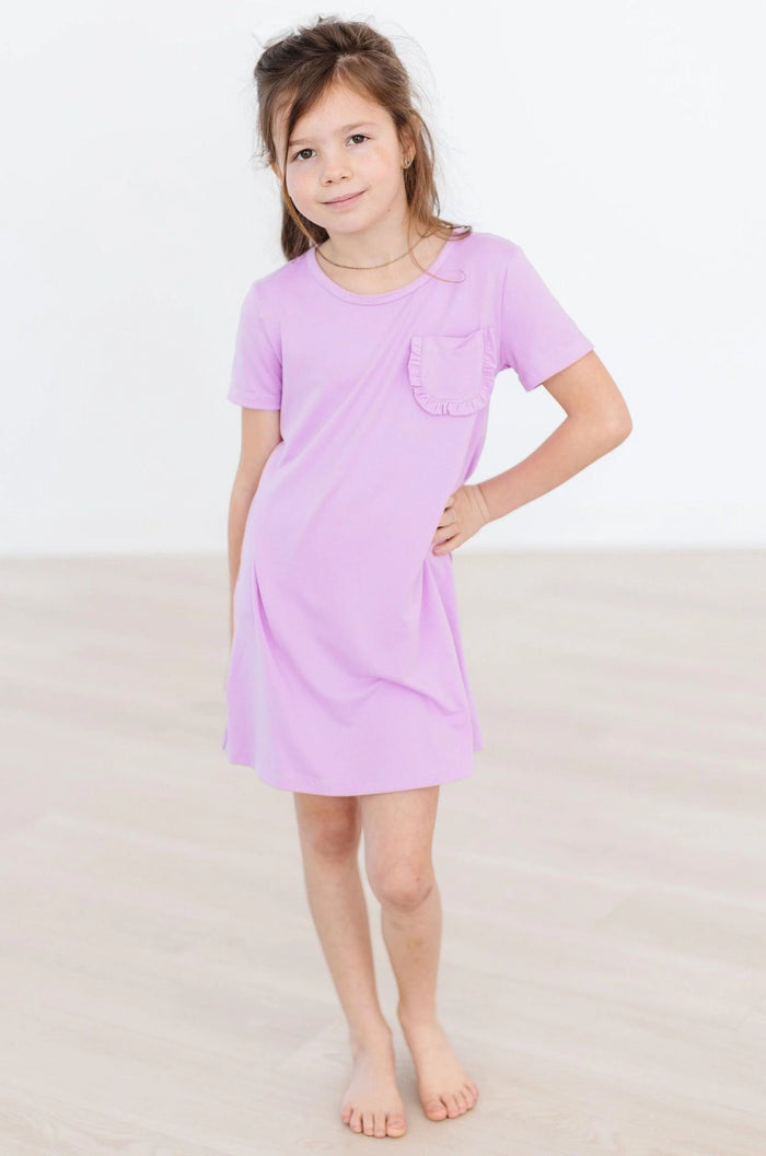 MILA & ROSE: BRIGHT LILAC T-SHIRT DRESS