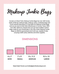 MAKEUP JUNKIE: LUXE IVORY PEARL QUILTED FLAT LAY MAKEUP BAG