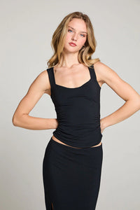 CHASER: MILA TANK TOP - LICORICE BLACK