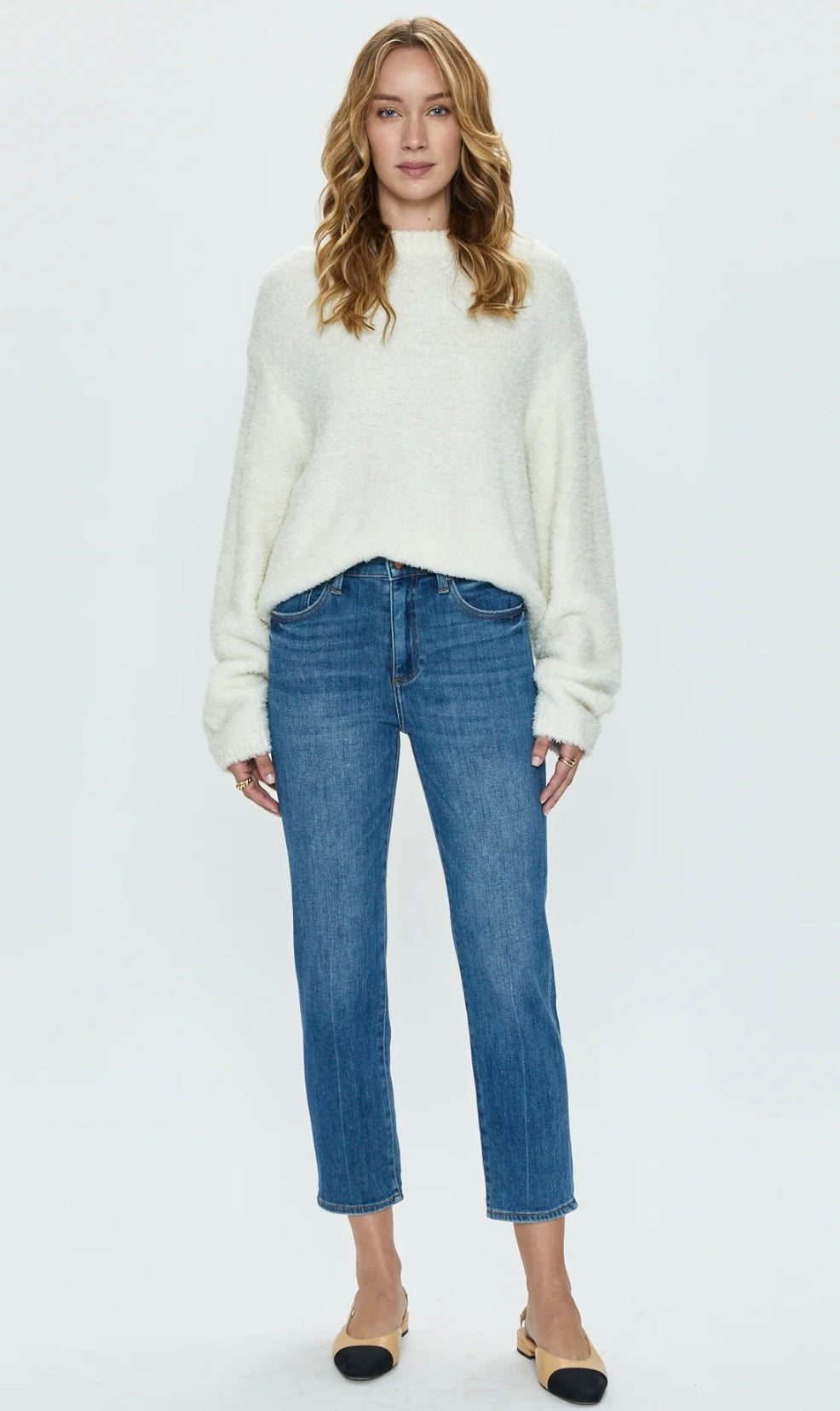 PISTOLA: MONROE CROP HIGH RISE CIGARETTE CROP - AMAYA