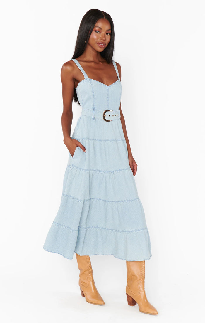 SHOW ME YOUR MUMU: LAINEY MIDI DRESS - DEW DROP