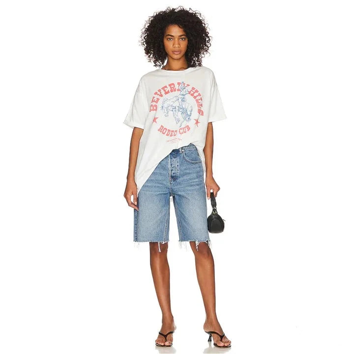 THE LAUNDRY ROOM: BEVERLY HILLS RODEO CLUB OVERSIZED TEE - WHITE