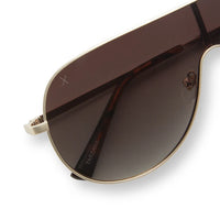 DIME: TARZANA BRUSHED GOLD + BROWN GRADIENT POLARIZED SUNGLASSES