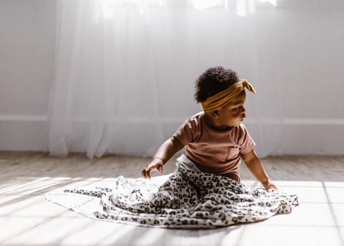 COPPER PEARL: ZARA KNIT SWADDLE BLANKET