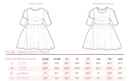 MILA & ROSE: PERFECTLY TIED 3/4 SLEEVE POCKET TWIRL DRESS