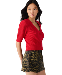 STEVE MADDEN: JANAE CARDIGAN - DARK RED