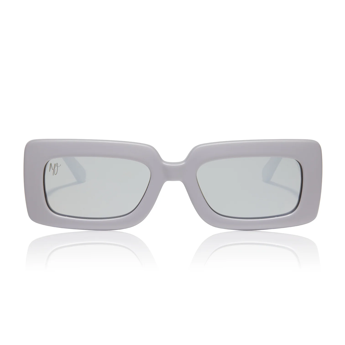 DIME: BAD BEACH - MATTE GREY SILVER MIRROR POLARIZED SUNGLASSES