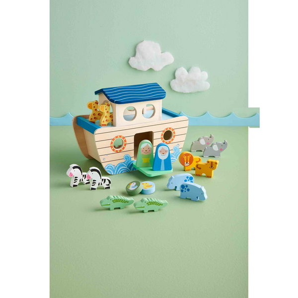 MUD PIE: NOAH'S ARK SHAPE SORTER SET - 16-PIECE