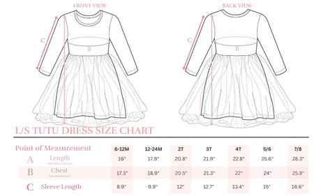 MILA & ROSE: PARTY PRINCESS LONG SLEEVE TUTU DRESS