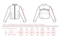 MILA & ROSE: FUCHSIA FLASH FULL-ZIP RUFFLE ACTIVE JACKET & ACTIVE LEGGING SET