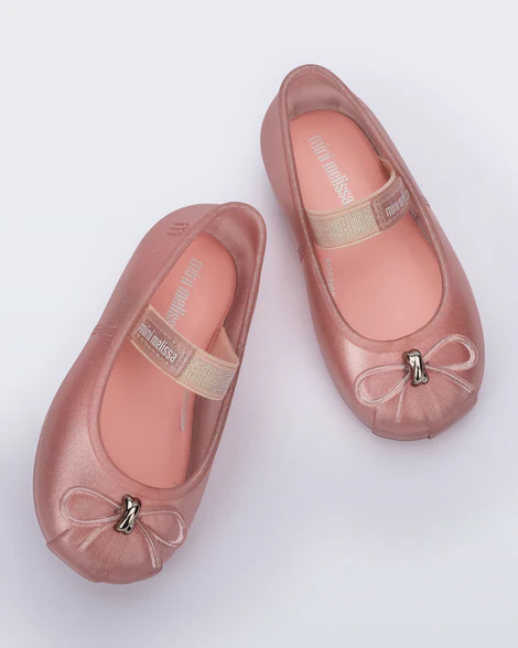 MINI MELISSA: SOPHIE BALLET FLATS - PEARLY PINK