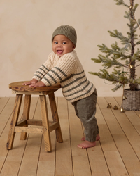 QUINCY MAE: REX SWEATER || FOREST / NATURAL