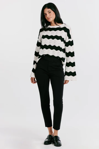DEAR JOHN: MONICA HIGH RISE CROPPED SKINNY LEGGING - BLACK