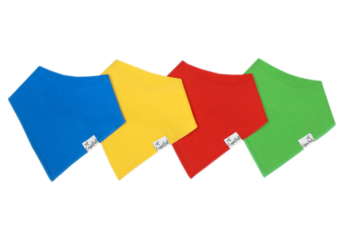 COPPER PEARL: BLUEBERRY BABY BANDANA BIBS (4-PACK)
