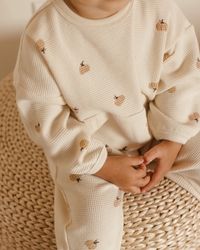 QUINCY MAE: WAFFLE SLOUCH SET || PUMPKINS