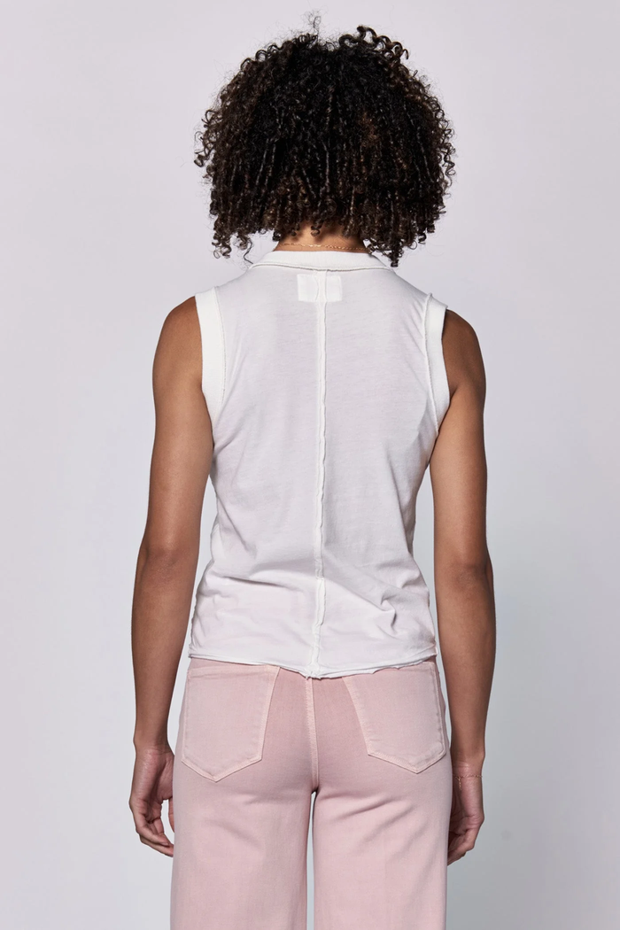DEAR JOHN: ZO RAW EDGE TANK - WHITE