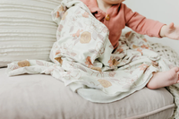 COPPER PEARL: FERRA KNIT SWADDLE BLANKET