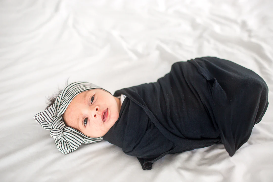 COPPER PEARL: MIDNIGHT KNIT SWADDLE BLANKET