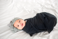 COPPER PEARL: MIDNIGHT KNIT SWADDLE BLANKET