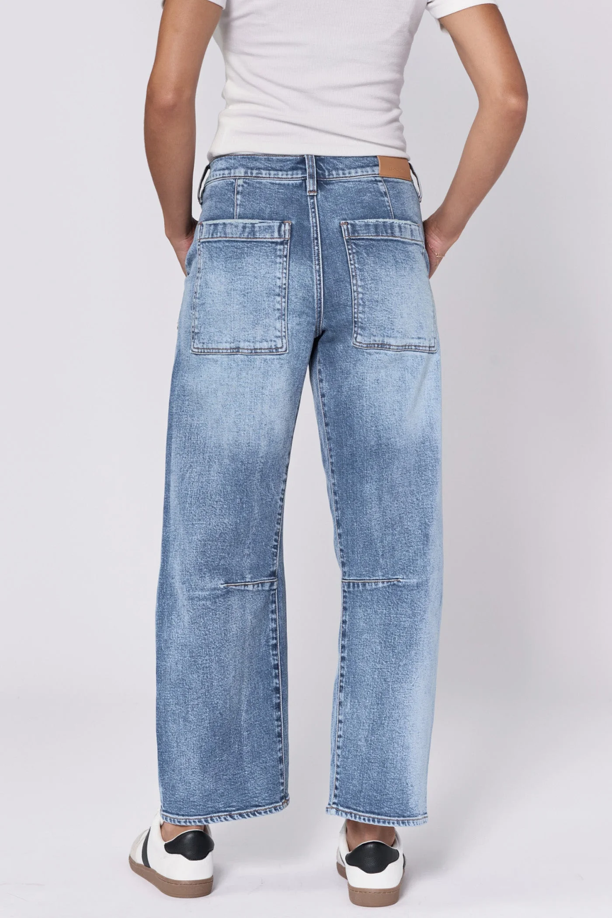 DEAR JOHN: LASSO HIGH RISE CROPPED LOOSE FIT JEANS - WESTERN HUE