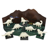 GLOW-IN-THE-DARK 3D DINOSAURS (9-PIECE)