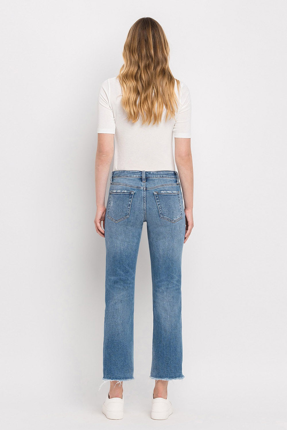 FLYING MONKEY: MID RISE CROP STRAIGHT JEANS