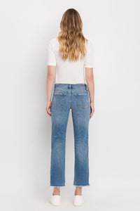 FLYING MONKEY: MID RISE CROP STRAIGHT JEANS