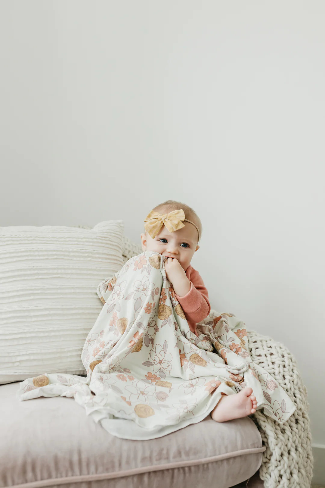 COPPER PEARL: FERRA KNIT SWADDLE BLANKET