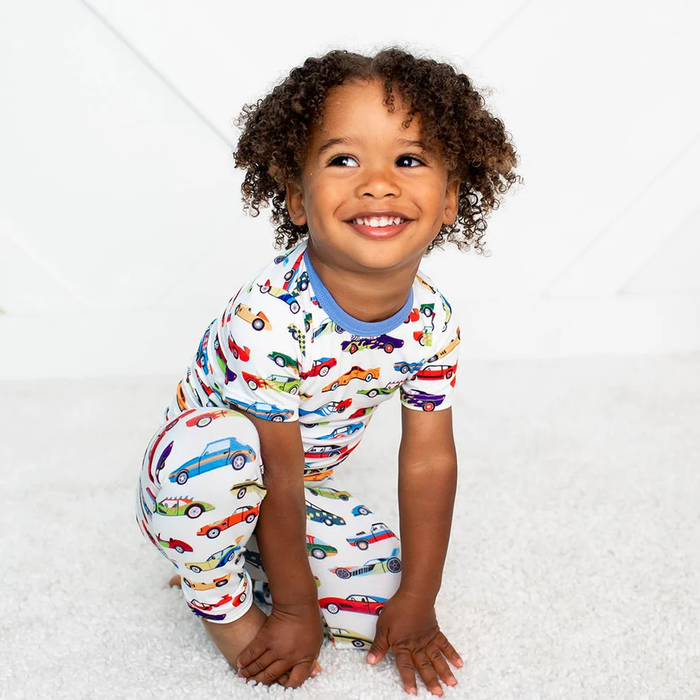 BESTAROO: RACING CARS SHORT SLEEVE PAJAMA SET